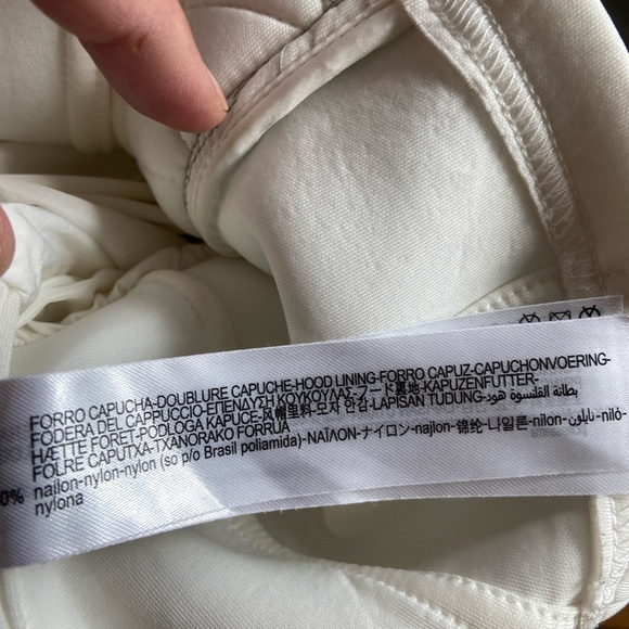 ZARA CONTRAST NEOPRENE-EFFECT HOODED JACKET Size XS - Picture 11 of 11
